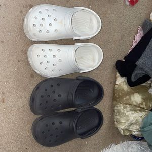 Black & White Crocs